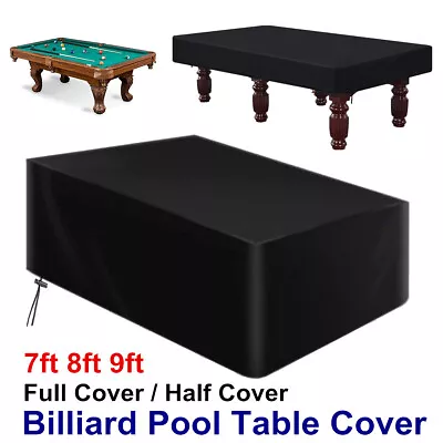 7/8/9FT Pool Snooker Billiard Table Cover Polyester Waterproof Dust Cap Outdoor • $29.99