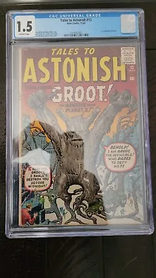 $1650 • Buy Tales To Astonish #13 CGC 1.5 1st Groot Apperance Guardians Of The Galaxy