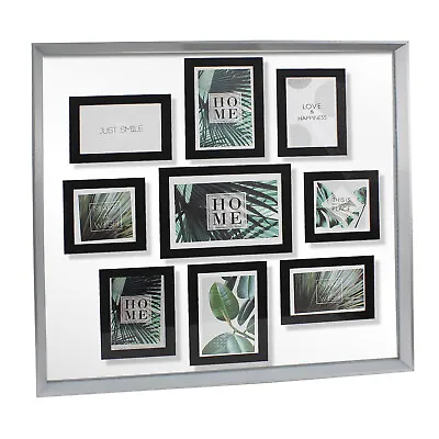 9 Photo Picture Glass Frame Large Collage Multi Wedding Memories Aperture Home • £17.99