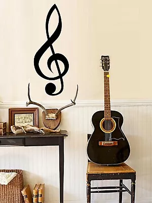 Clef Music Note Vinyl Decal Home Décor 6  X 12  • $13.49