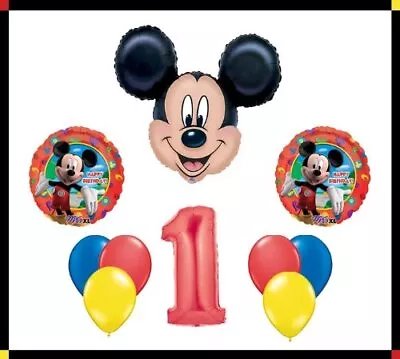 Disney Mickey Mouse Clubhouse '1' Happy Birthday Balloon Set Party Decoration B • $20.98