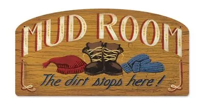 Mud Room The Dirt Stops Here 21  Heavy Duty Usa Made Metal Home Decor Sign • $96