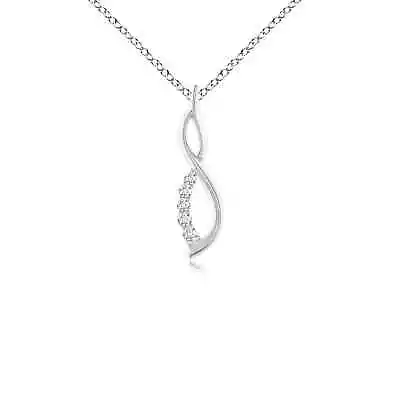 ANGARA 1.4mm Natural Diamond Infinity Swirl Journey Pendant Necklace In Silver • $161.10