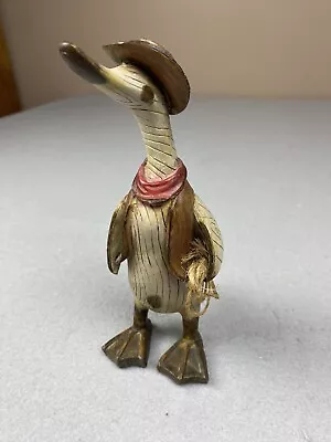 Vintage Western Cowboy Duck With Rope Figurine Tii Collections Transpac • $8.99