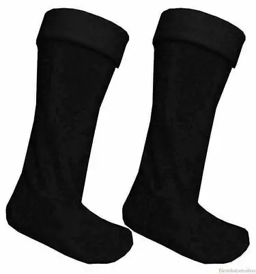 Men's Wellington Wellie Boots Warmer Socks Liner Fleece 6-11 All Colours • £7.99