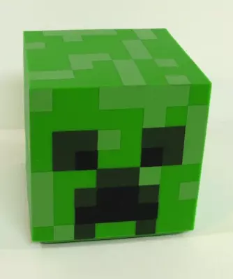 MOJANG Minecraft Green Creeper Head Mood Night Light Large Cube Block Nightlight • $12.90