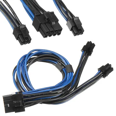 £4.54 • Buy 18AWG Dual Mini 6 Pin Male To 8 Pin PCI-e Y Splitter Power Cable For Mac B