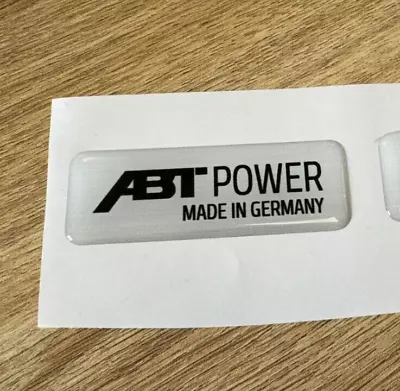 ABT Power 3D Gel Domed Sticker Badge Alloy Car Decal 70x25mm • £3.50