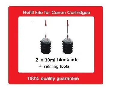 2 X Black Refill Kits For Canon PG-510 (PG510) & PG-512 (PG512) Ink Cartridges • $16.98