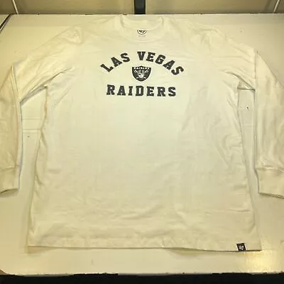 LAS VEGAS RAIDERS NFL FOOTBALL Long Sleeve TEE T SHIRT Sz Mens XXL '47 Brand • $13.99