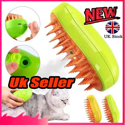 3 In 1 Cat Steam Brush Pet Electric Spray Massage Comb Pet Hair Removal Comb UK • £1.19