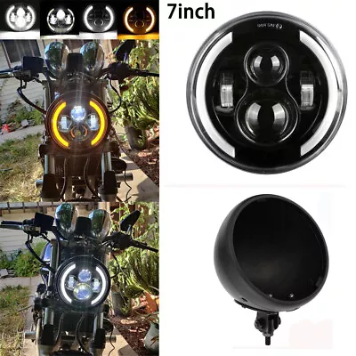 7 Inch LED Headlight+Housing Bracket Bucket For Yamaha Road Star 1600 Silverado • $76.32