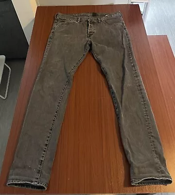 H&M & Denim Mens Gray Jeans Slim Low Waist Button Fly • $5