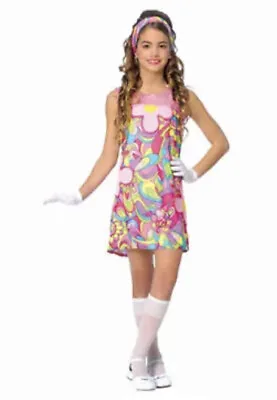 Groovy Girl 70's Kids Child Halloween Costume By Franco Small 4-6 #49713 • $9.99