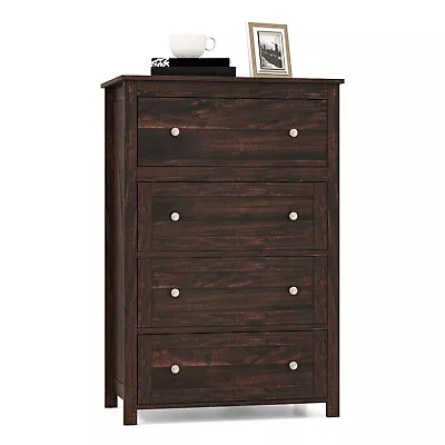 43.5  Storage Cabinet Chest Clothes Organizer 4 Drawer Dresser Bedroom Brown • $159.95