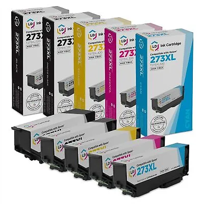 LD REMAN Epson T273XL/T273 Ink Set Of 5 For XP 520 600 610 620 800 810 820 • $19.98