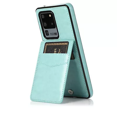 $12.75 • Buy Leather Case Cover With Card Holder For Samsung S23 S22 S21 S20 FE Mote20 Ultra