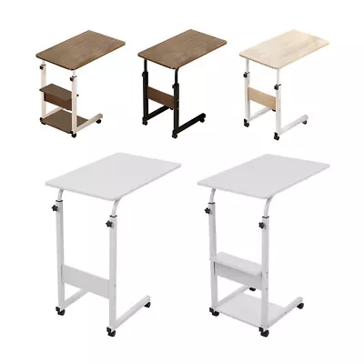 Mobile Over Bed Chair Table Desk Hospital Overbed Height Adjustable Laptop Tray • £13.94