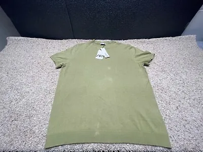 $9.97 • Buy ZARA Shirt Women's Large Green Short Sleeve Crew Neck Casual Top Comfort