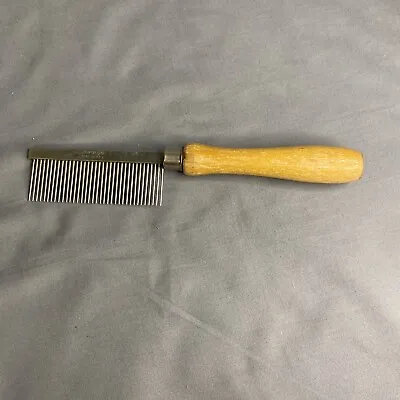 Vintage Metal Twinco Comb 7.5” Made In USA Dog And Cat Grooming Wood Handle • $17.10