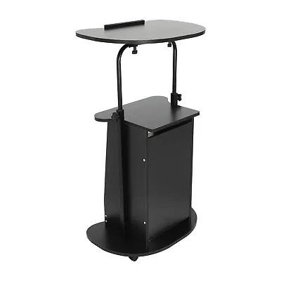 Mobile Laptop Cart Podium Portable Height Adjustable Podium Stand Standing Desk • $72.19