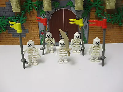 (A6/15) LEGO 5 X Skeleton Knight Kingdom Castle Knight Castle 6074 6086 6085 • $30.87