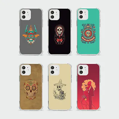 Case For Iphone 15 14 13 12 11 Se 8 Shockproof Phone Cover Mexican Sugar Skull • £5.99