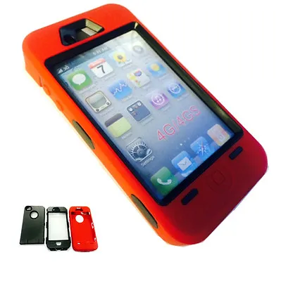 NEW Red Heavy Duty Builders Workman Armour Case For IPhone 4 4G & 4S  UK SELLER • £2.45