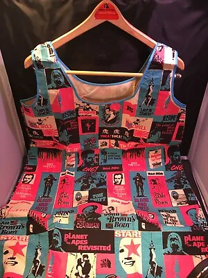 1960's Vintage Waste Basket Boutique Paper Dress Movie Theme Size 16 - 18 NEW • $2400