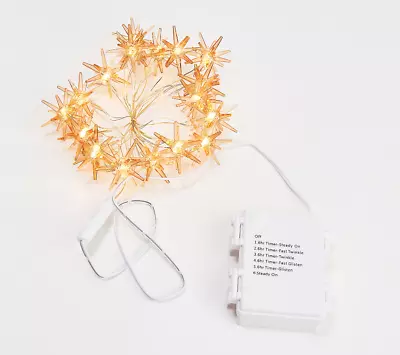 Martha Stewart Star Microlight Strand 7' Gold - QVC • $13