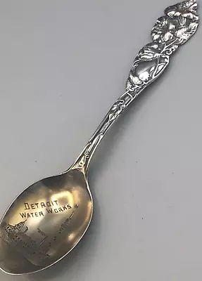 Water Works Detroit Michigan Souvenir Spoon Sterling Silver 5.25  • $35