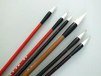 £9.99 • Buy 6 Chinese Goat Xxl 2l2m1s Brush Writing Painting Calligraphy Japanese Art Cc6
