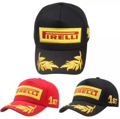 Pirelli Racing Cap F1 Sport Moto Gp Peaked Baseball Cotton Embroidery Hat • $16.99