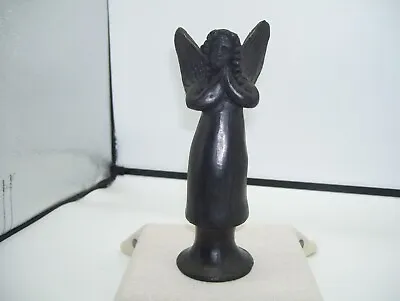 Praying Angel Candlestick Holder Oaxaca Black Clay Pottery Dona Rosa Mexico • $34.95