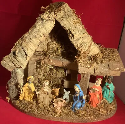 Vintage Italian Nativity Set Christmas Manger Scene 8 Figures Made In Italy • $27