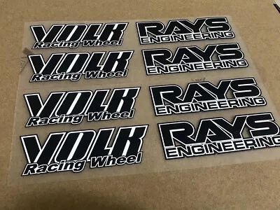 Black JDM VOLK Racing TE37 Wheel Japan Rays Engineering Decals Sticker 8PCS • $15.98