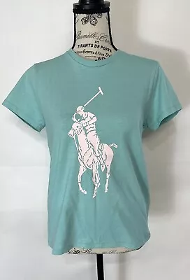 NWT Polo Ralph Lauren Women's Green Big Pony T-Shirt Cotton Short Sleeve Size XS • $29