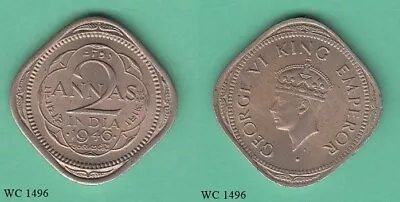 British India 2 Annas 1946 (George VI) Coin • $10.11