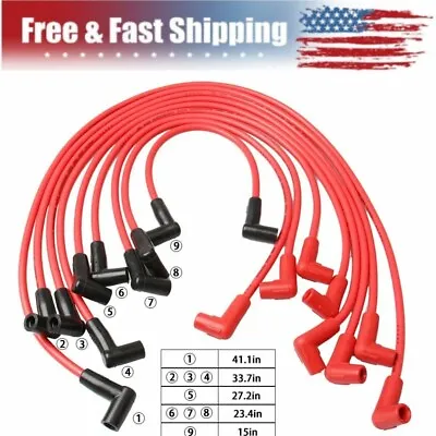 7 HEI Distributor Coil Spark Plug Wires For Small Block Chevy 305 307 350 400 • $31.49