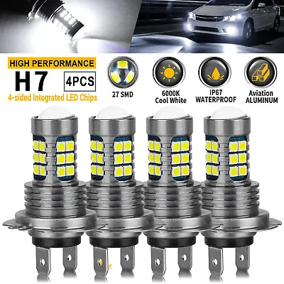 4x LED Fog Light Bulb H7 High Power Driving Lamps 6000K White Foglight Bulbs Kit • $10.98