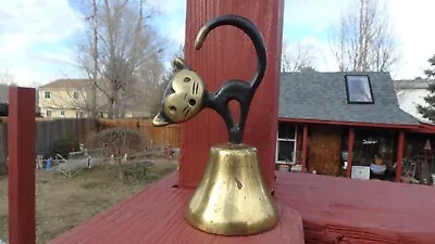 Vintage Vienna Walter Bosse Bronze Brass Cat Dinner Bell Haugenauer Austria • $36