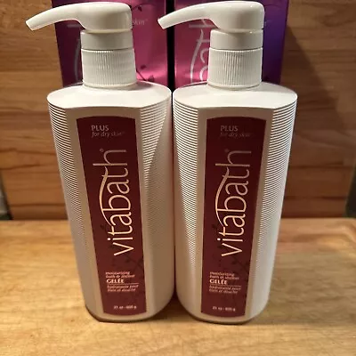 Lot Of 2 Vitabath Plus For Dry Skin 21oz Moisturizing Bath & Shower Gelée Wash • $39