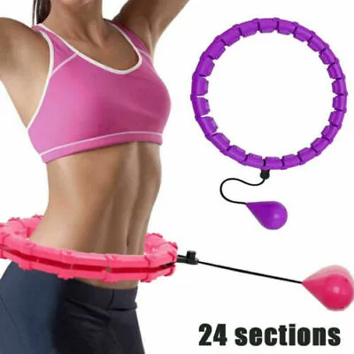 24 Section Adjustable Sport Hula Hoop Massage Fitness Hoop Training Weight Loss • $19.95