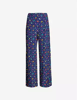 $86.24 • Buy BNWT Staud Printed Wide Leg Crepe Trousers UK6 US2