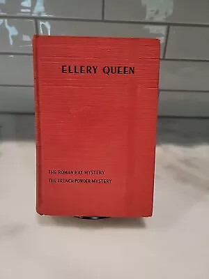 ELLERY QUEEN Hardcover 1930 Roman Hat Mystery French Powder Mystery 1st Ed. • $21.95