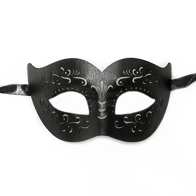 BLACK Leather Masquerade Mask For Men • $19.95