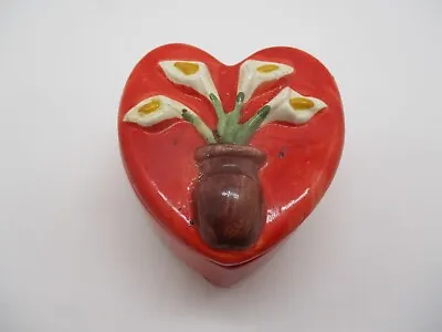 Small Heart Trinket Box With Flowers • $13.99