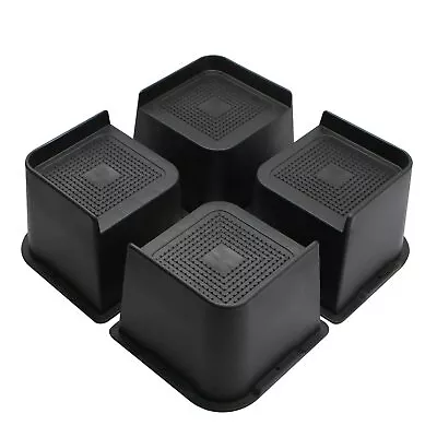 Bed Risers 4 Inch6 Inch 8 Inch Oversized Furniture Risers Support Up To 6000 ... • $30.04