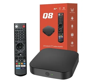 Q8 TV Box 4K HDR 2.4G WIFI Android MAC IP TV 4GB+32GB DDR3 Google Voice • £53.99