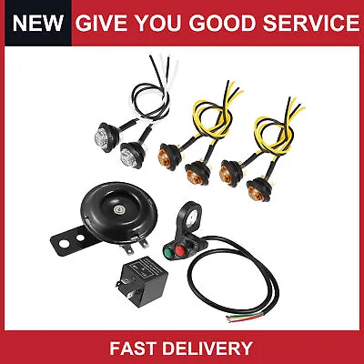 Universal Motorcycle LED Light Kit With Turn Signal Horn Relay Switch Pack Of 1 • $21.89